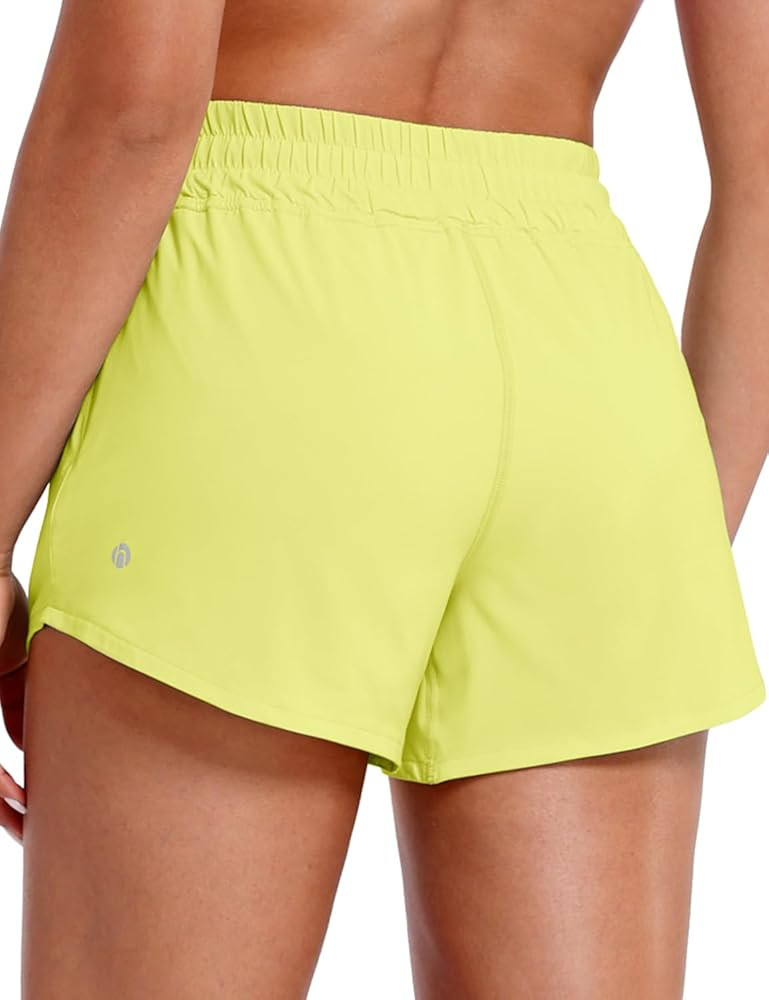 HeyNuts Agile Running Shorts for Women, High Waisted Athletic Shorts Lined Workout Shorts with Zi... | Amazon (US)