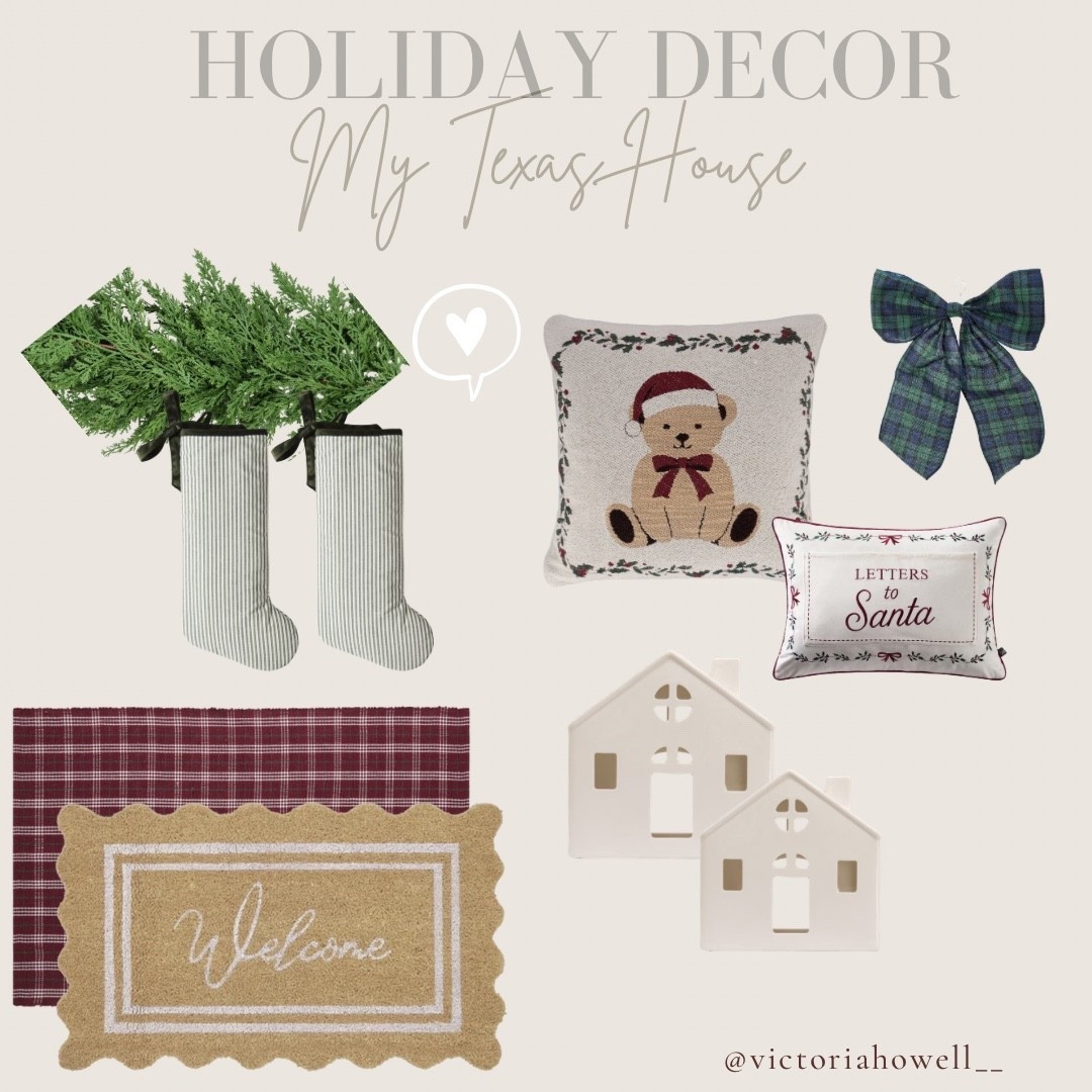 Christmas decor from My Texas House at Walmart! Love the stockings and plaid this year 🌲

#LTKHome #LTKSeasonal