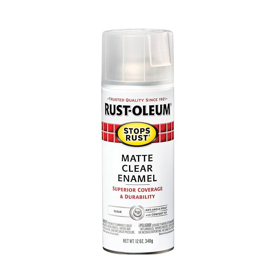 Rust-Oleum 285093 Stops Rust Spray Paint, 12 Oz, Matte Clear | Amazon (US)