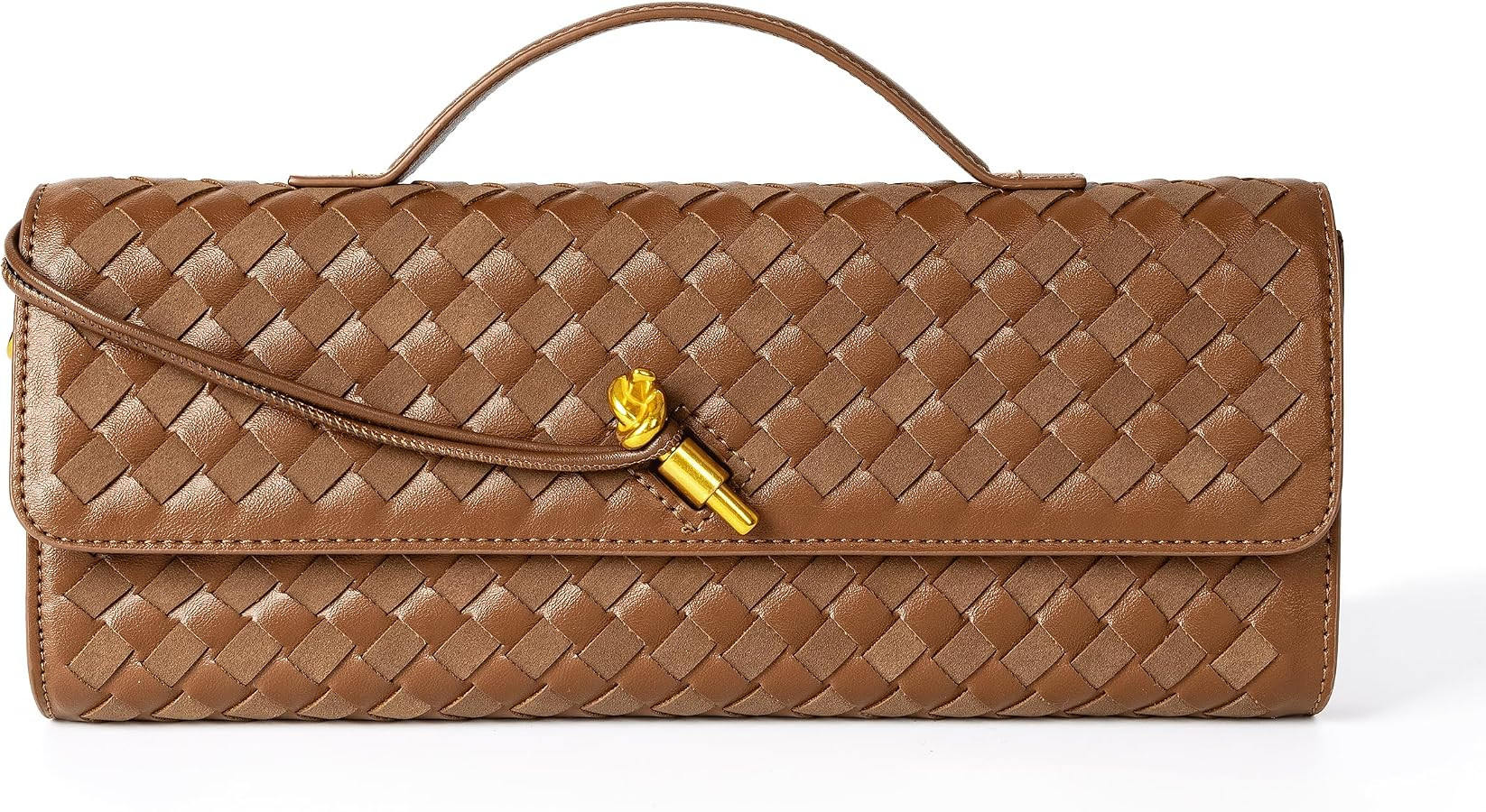 Joryin Woven Purse for Women Evening Clutch Woven Leather & Suede Handbags Crossbody Bag Suede Pu... | Amazon (US)