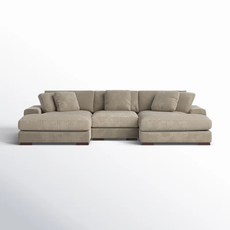 Cabbar 3 - Piece Corduroy Sectional | Wayfair North America