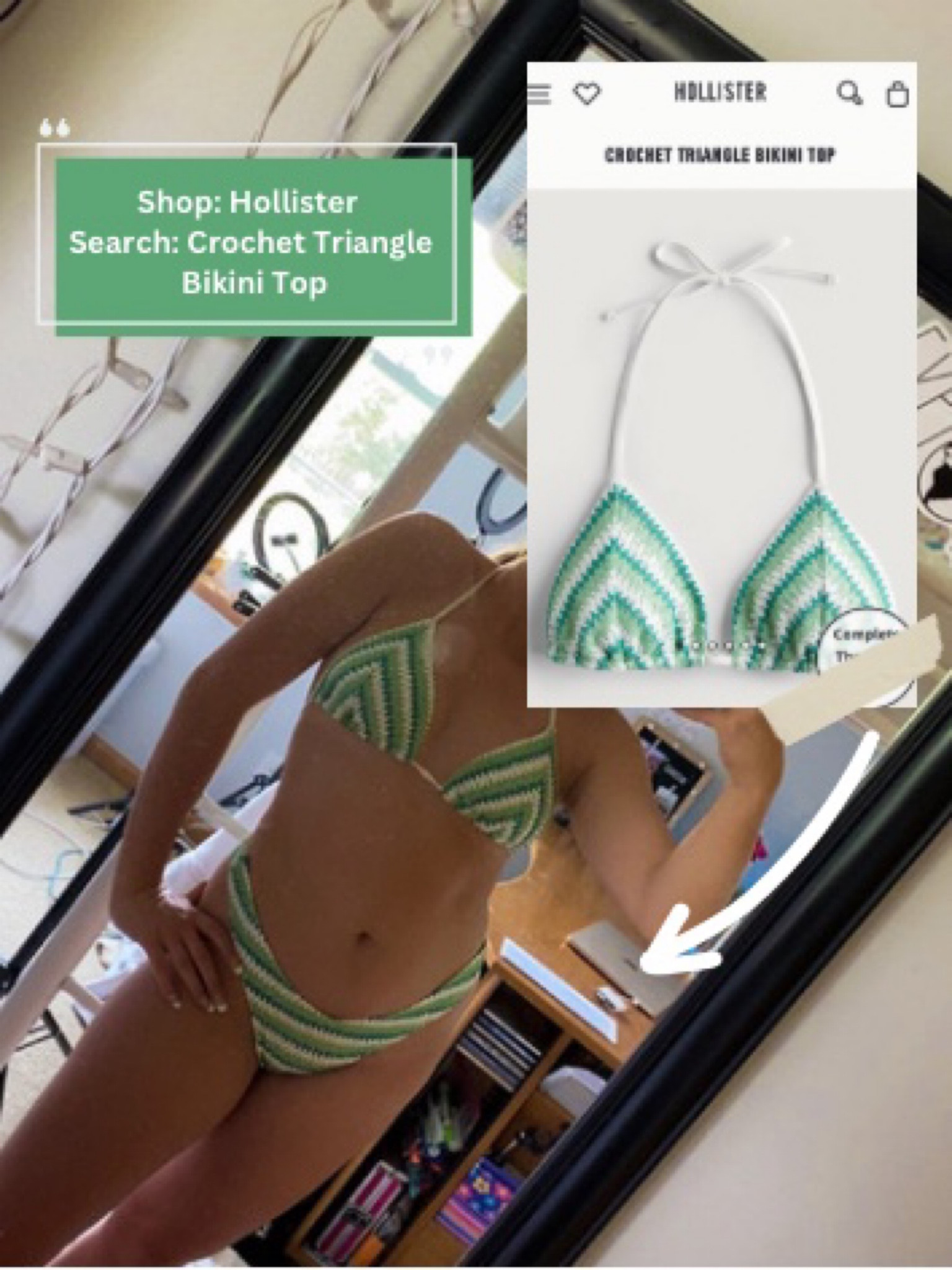 Hollister triangle bikini top