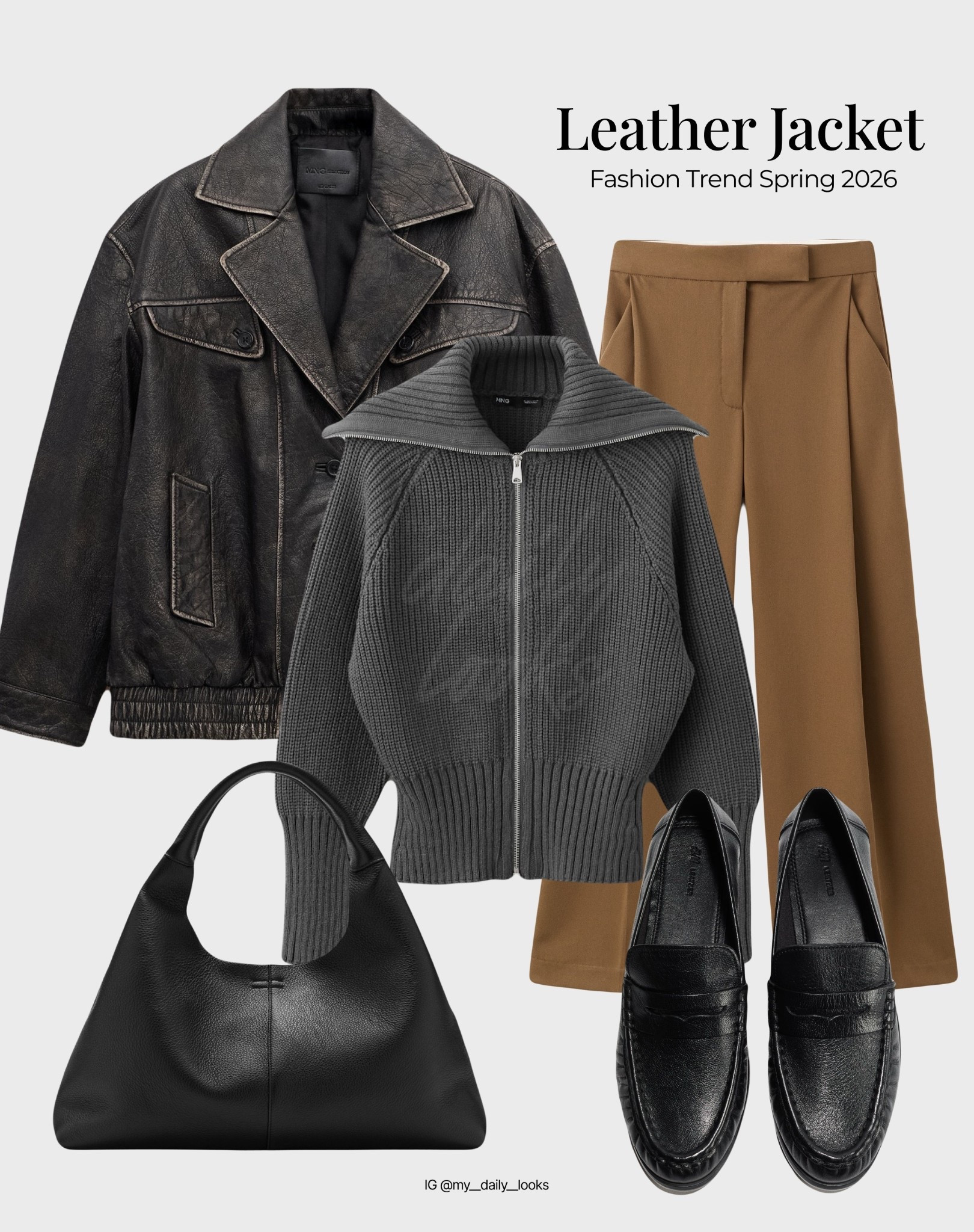 The Leather Jacket Edit 🖤 

Tags: spring outfits, leather jacket looks, spring jacket, leather jacket season, 2026 trends, workwear, H&M new-in, Mango new-in, easy styling, simple everyday look, chic & basic outfit, Parisian look, casual outfit, capsule wardrobe, office look, high street.

#LTKFashionMonth #LTKstyletip, #LTKSpring


#LTKootd #LTKgrwm #LTKspring