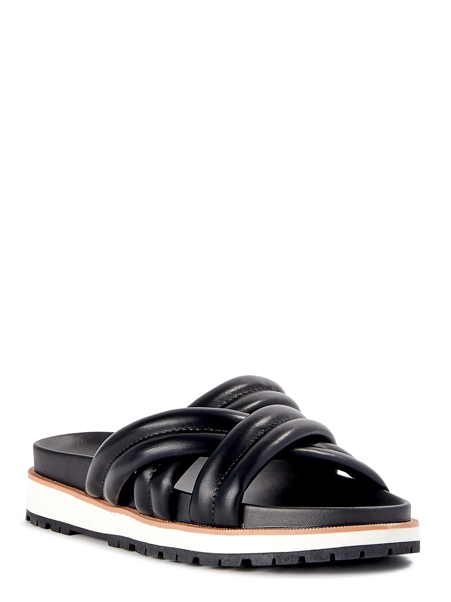 Time and Tru Women's Crossband Footbed Sandals | Walmart (US)