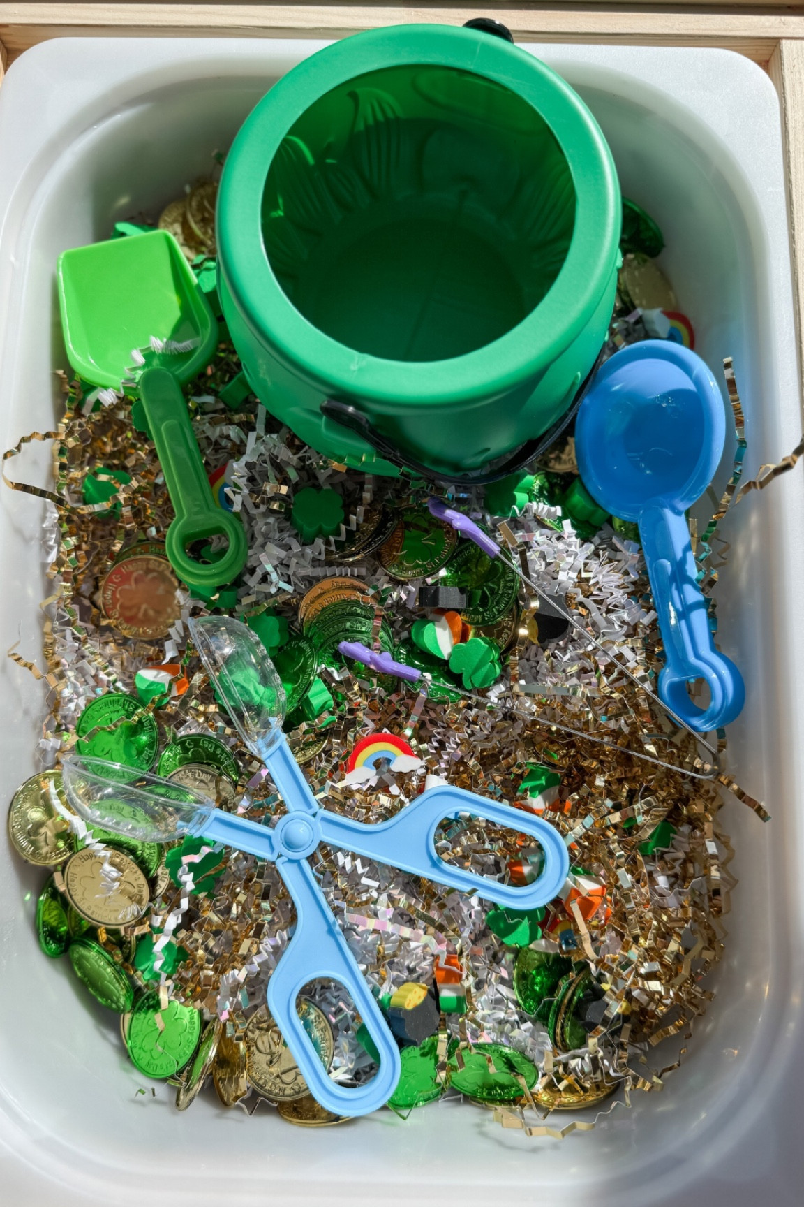 LUCKY LITTLE HANDS AT PLAY! ☘️✨

This St. Patrick’s Day sensory bin was so easy to put together and has kept my toddler entertained for hours! I used paper gift bag filler, themed erasers, gold coins, and a pot of gold—all from Amazon! Such a fun way to bring some festive magic into playtime. 🍀🌈

Want to create your own? Shop everything I used!

#LTKKids #LTKSeasonal