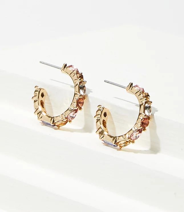 Stone Hoop Earrings | LOFT