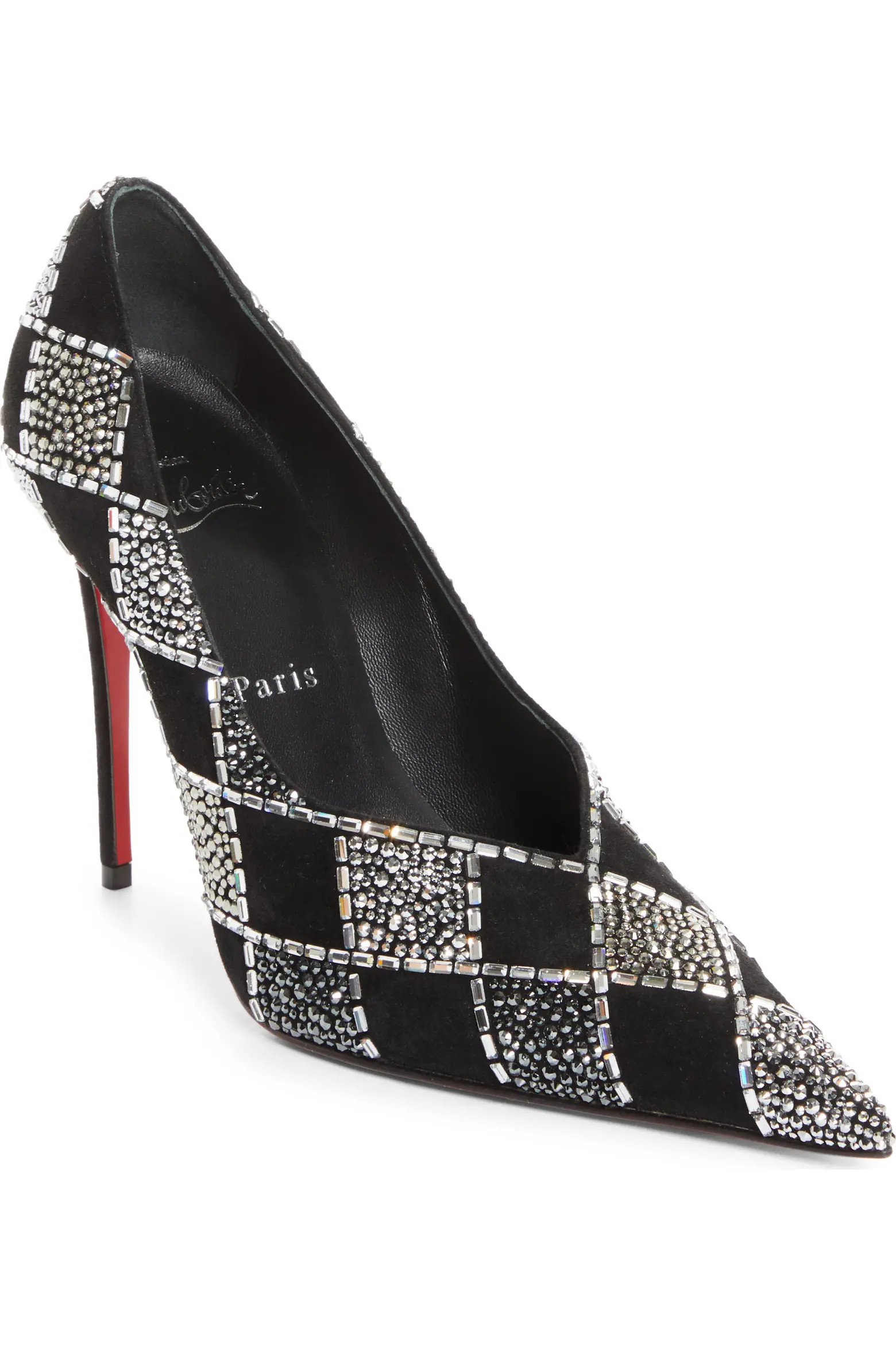 Christian Louboutin Doria Crystal Check Pump (Women) | Nordstrom | Nordstrom