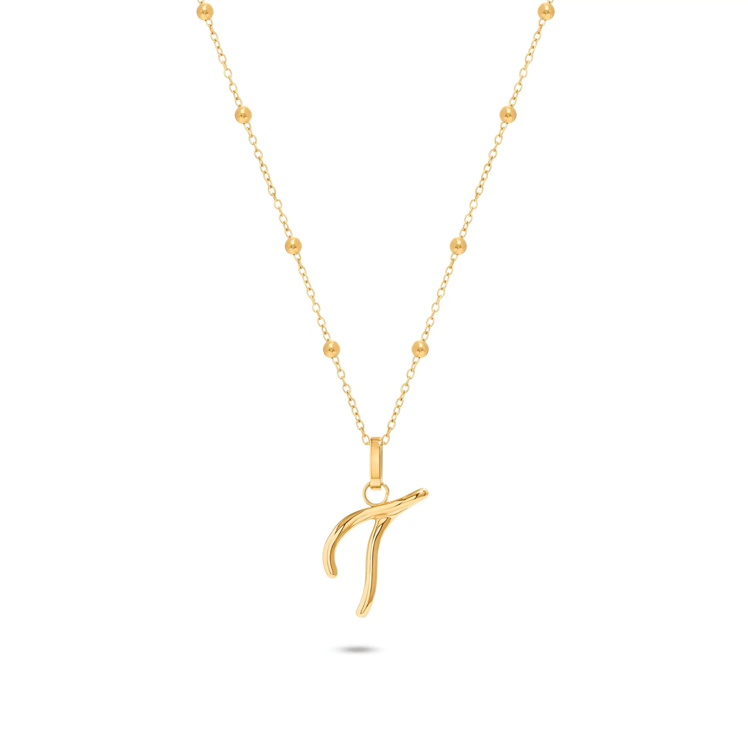 Written in The Sand Initial Necklace (Gold) | Abbott Lyon