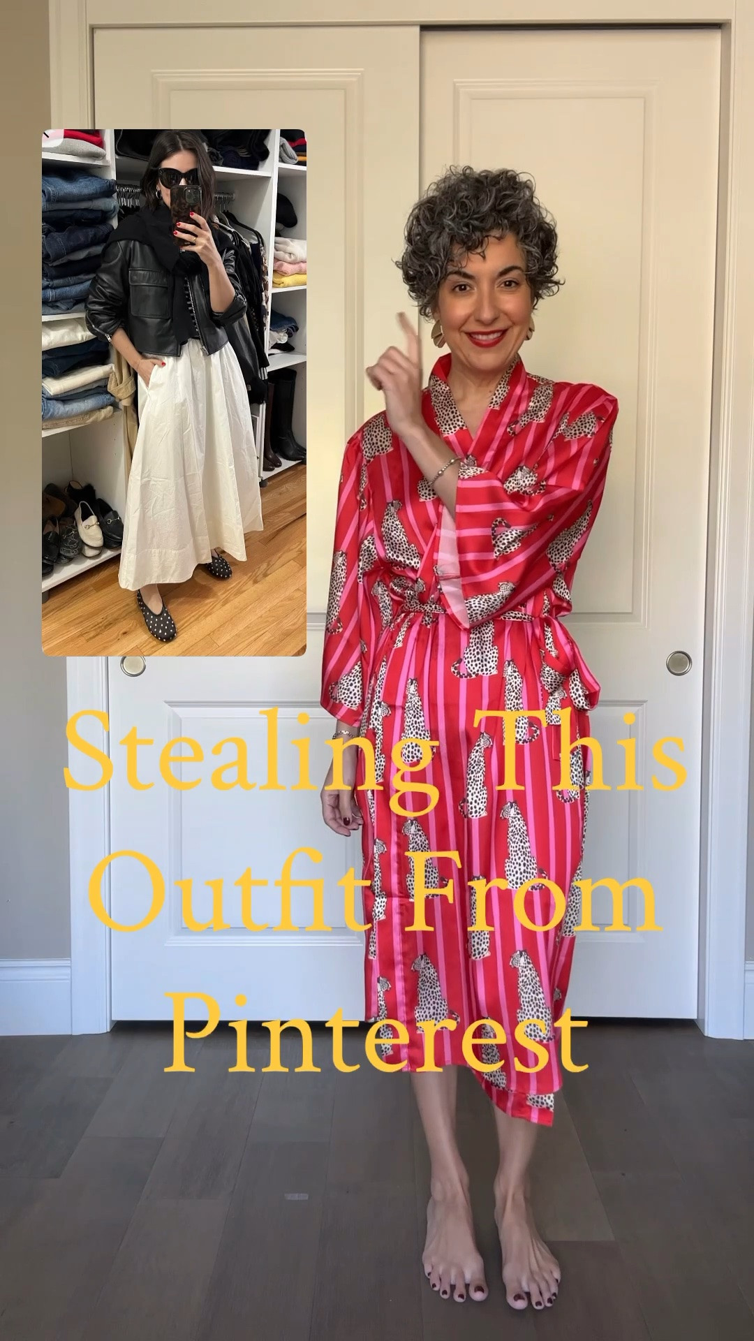 A cute transitional Pinterest look with a white skirt! Wearing a medium in skirt, medium in jacket, medium in black sweater and small in tee.

#LTKootd #LTKgrwm #LTKOver40