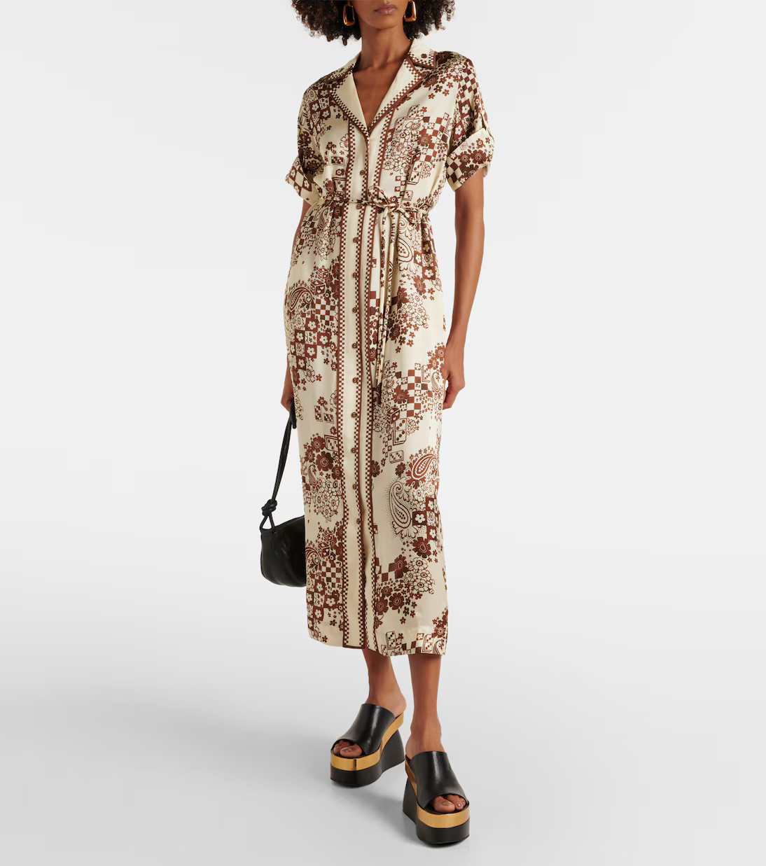 Vinnie printed satin shirt dress | Mytheresa (US/CA)