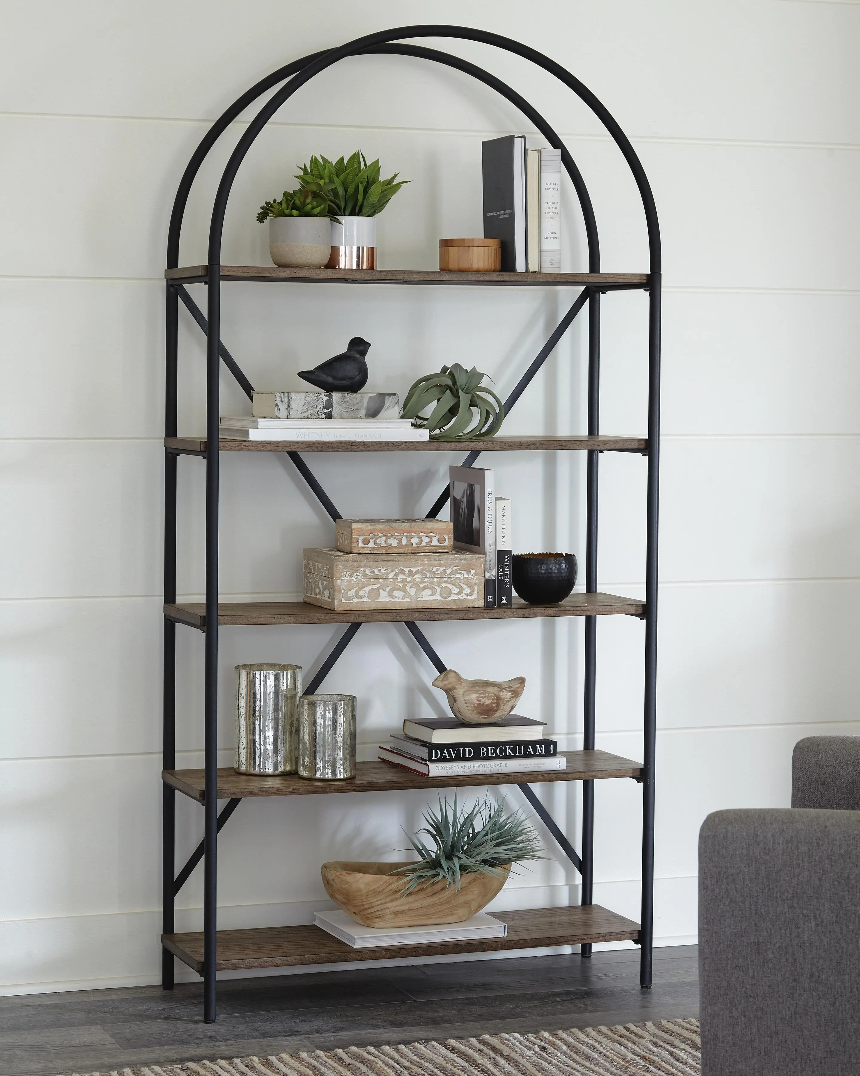 Galtbury 72" Bookcase, Brown/Black | Ashley
