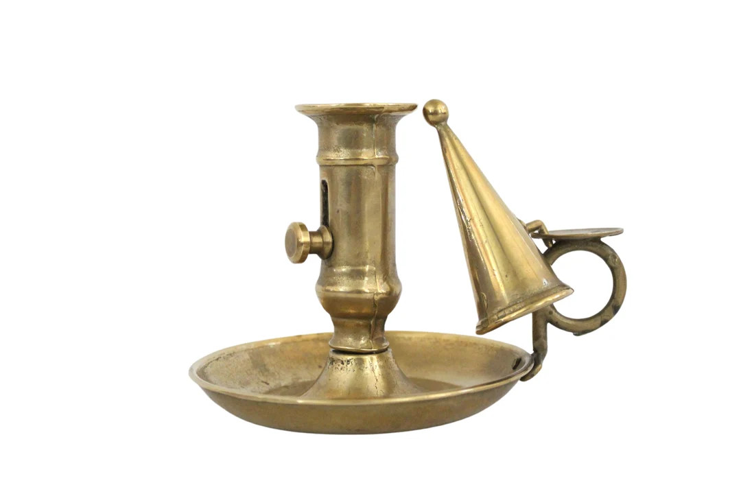 Fabulous Adjustable Vintage Chamberstick in Solid Brass With Candle Snuffer Retro Telescopic Nigh... | Etsy (UK)