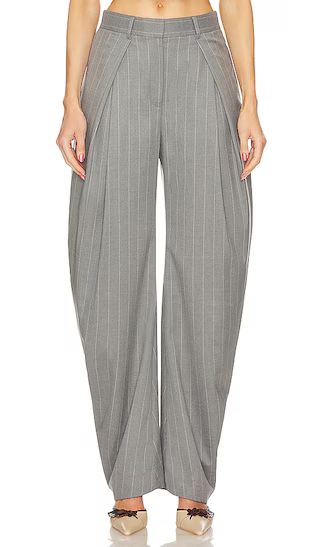 Ainsley Trouser Stripe in Grey | Revolve Clothing (Global)