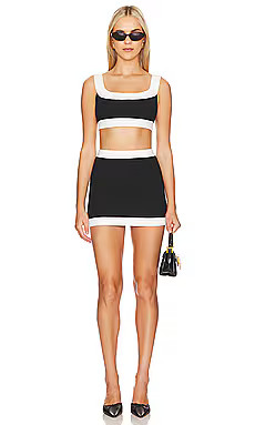 MORE TO COME Jeyne Skirt Set in Black & White from Revolve.com | Revolve Clothing (Global)