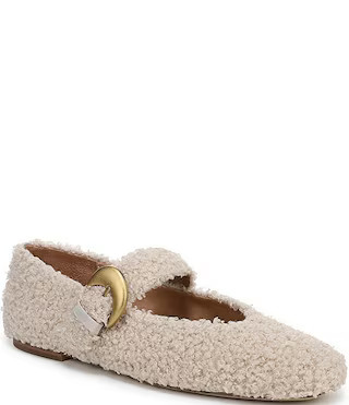 Circus NY by Sam Edelman Bella Plush Faux Shearling Mary Jane Ballerina Flats | Dillard's