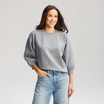 Women's Vintage Short Sleeve Sweatshirt - Universal Thread™ Red XXL | Target