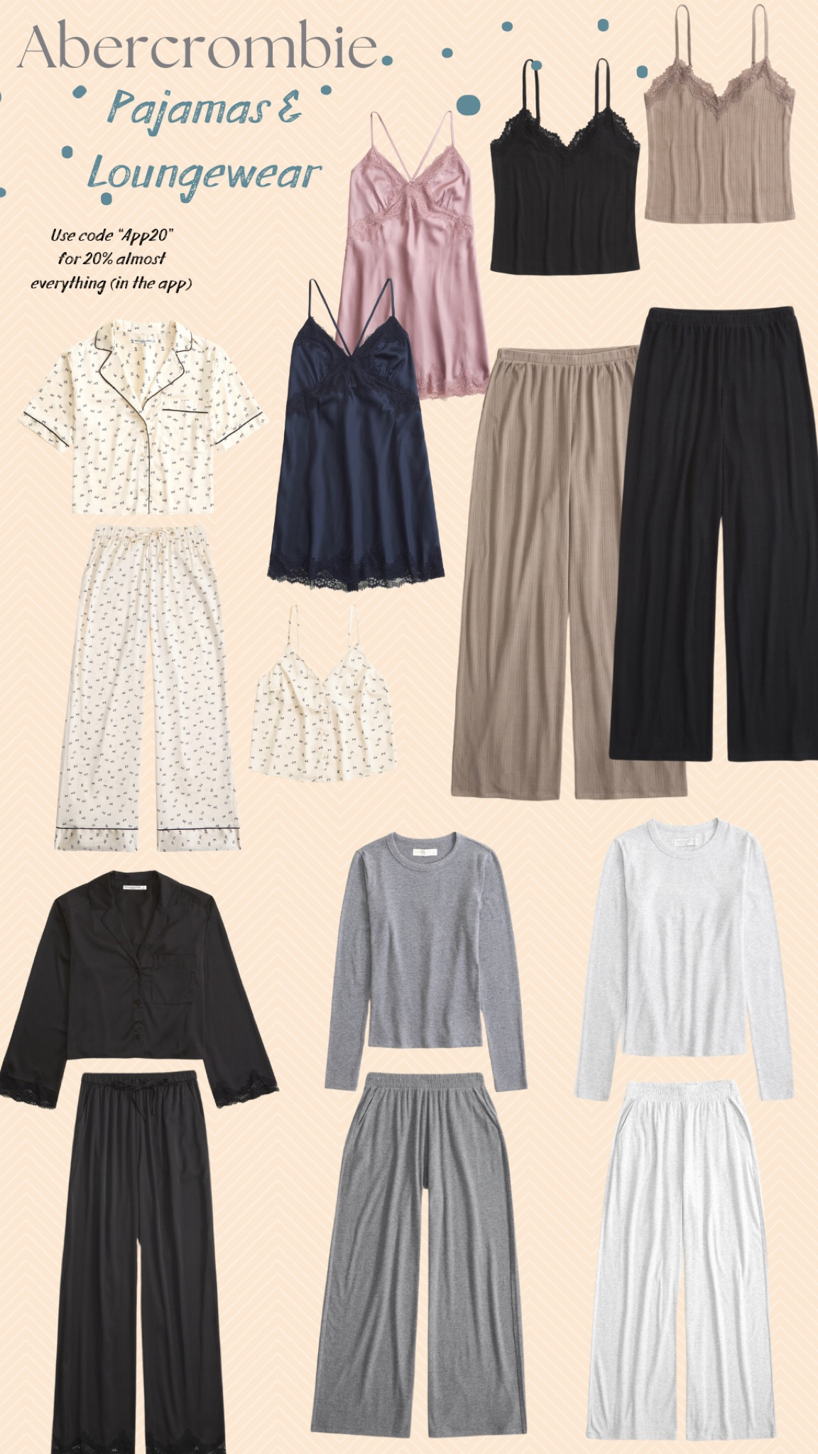 Abercrombie Pajamas and Loungewear: New arrivals! Use code “App20” for 20% almost everything using the app!








Abercrombie, Abercrombie Finds, Loungewear, Pajamas, comfy style 

#LTKStyleTip #LTKItBag
