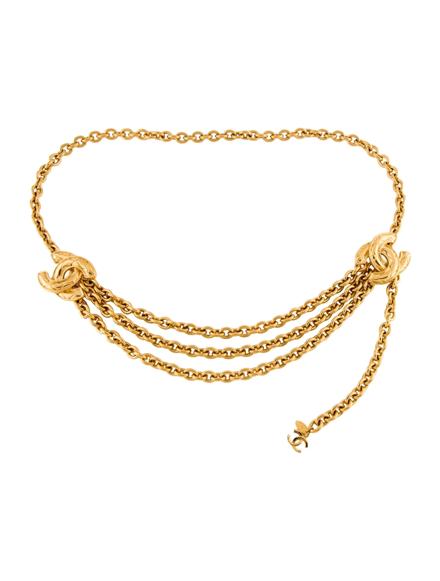 Vintage Interlocking CC Logo Waist Belt | The RealReal