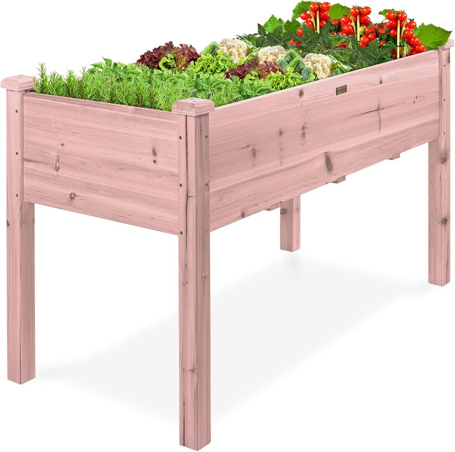 Best Choice Products 48x24x30in Raised Garden Bed, Elevated Wood Planter Box Stand for Backyard, ... | Amazon (US)