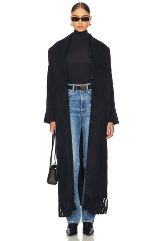 Bevza Kytytsi Long Coat in Dark Ink Navy from Revolve.com | Revolve Clothing (Global)