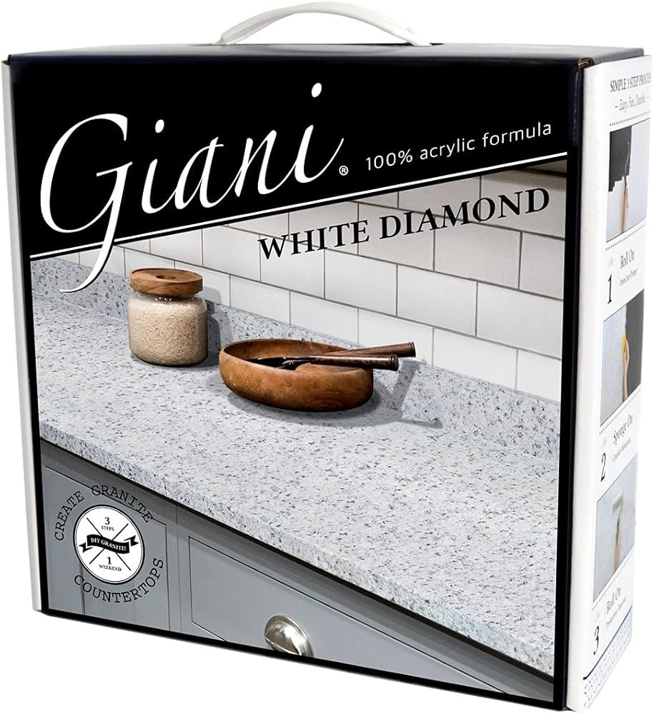 Giani Granite Countertop Paint Kit 2.0-100% Acrylic (White Diamond) | Amazon (US)