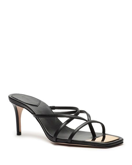 Schutz Tyna Leather Thong Sandals | Neiman Marcus