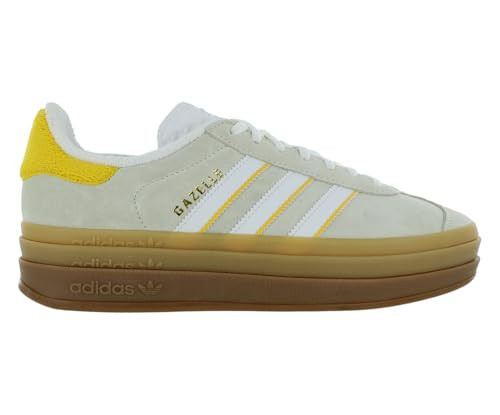 adidas Gazelle Bold Womens Shoes Size 7.5, Color: Grey/Yellow/Brown-Off-White | Amazon (US)