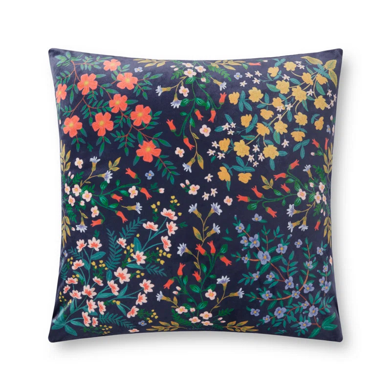 Rifle Paper Co. x Loloi PRP0025 Wildwood Navy 22" x 22" Pillow | Wayfair North America