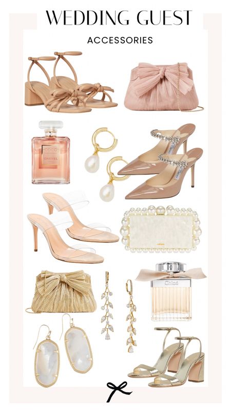Wedding guest accessories. High heels, perfume, jewelry, and clutches perfect for spring weddings. 

#LTKshoecrush #LTKSeasonal #LTKparties