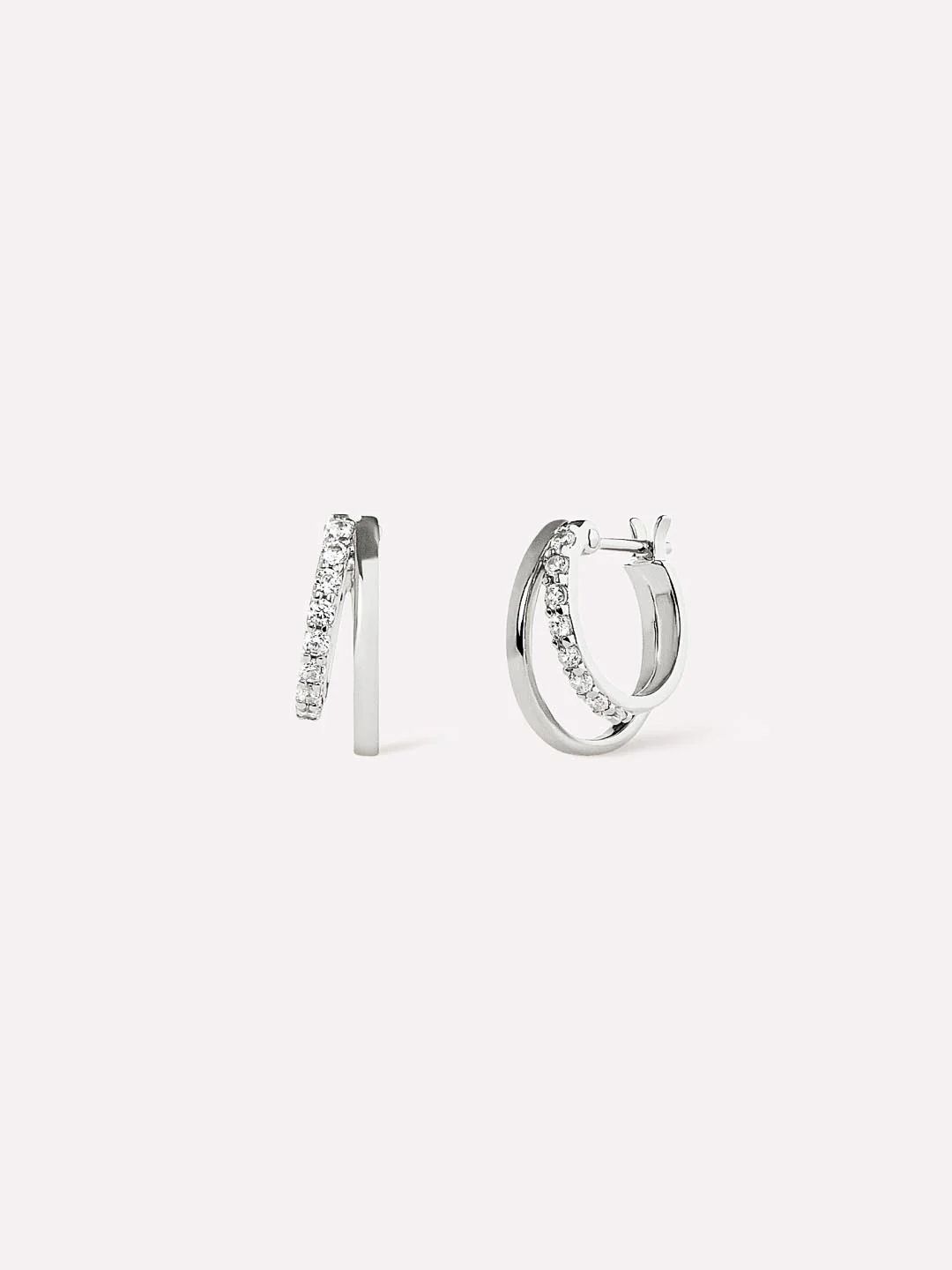 Double Hoop Earrings - Toda Silver | Ana Luisa