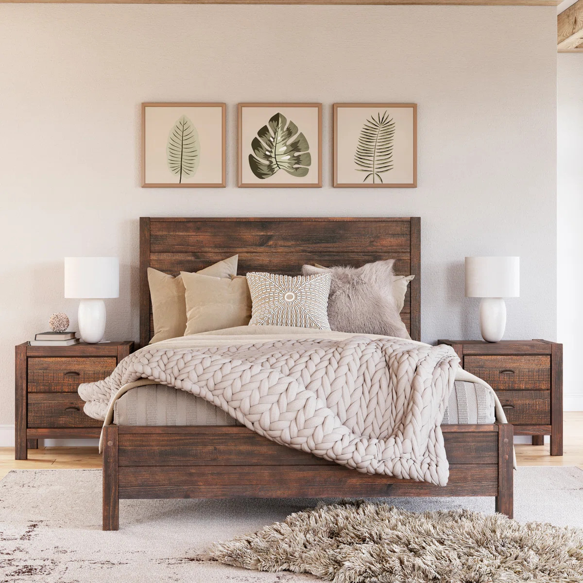 Montauk Solid Wood Panel Bed | Wayfair North America