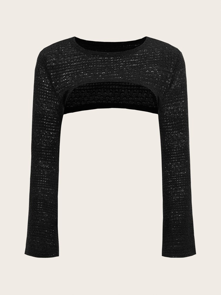 SHEIN ICON Solid Super Crop Sweater | SHEIN