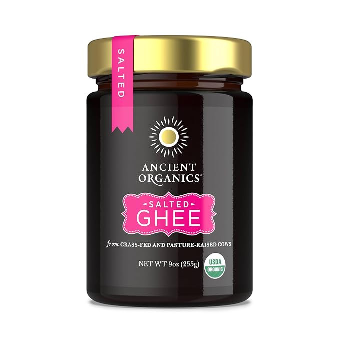 Ancient Organics Salted Ghee - Gluten Free, Kosher - 9 Oz (Pack of 1) | Amazon (US)