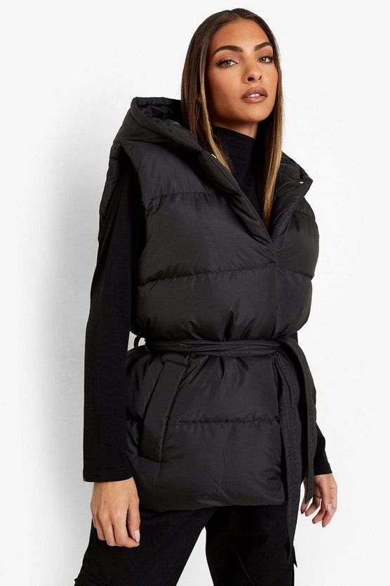 Belted Puffer Gilet | Boohoo.com (US & CA)