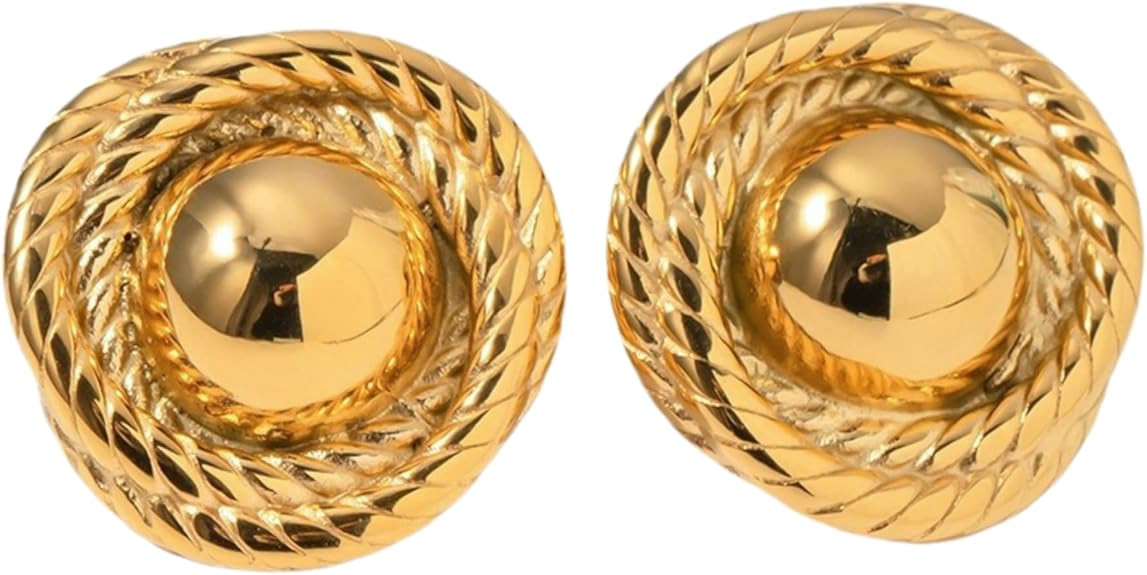 Amazon.com: House of Hunter Gold Ball & Rope Statement Earrings – Lightweight Fashion Jewelry f... | Amazon (US)