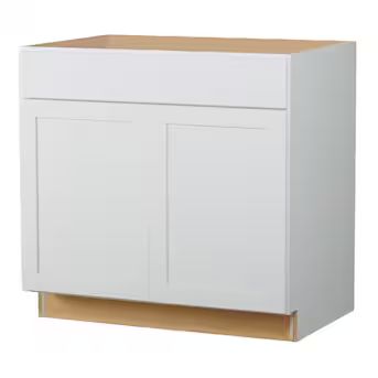 Diamond NOW Arcadia 36-in W x 35-in H x 23.75-in D White Sink Base Fully Assembled Cabinet (Reces... | Lowe's