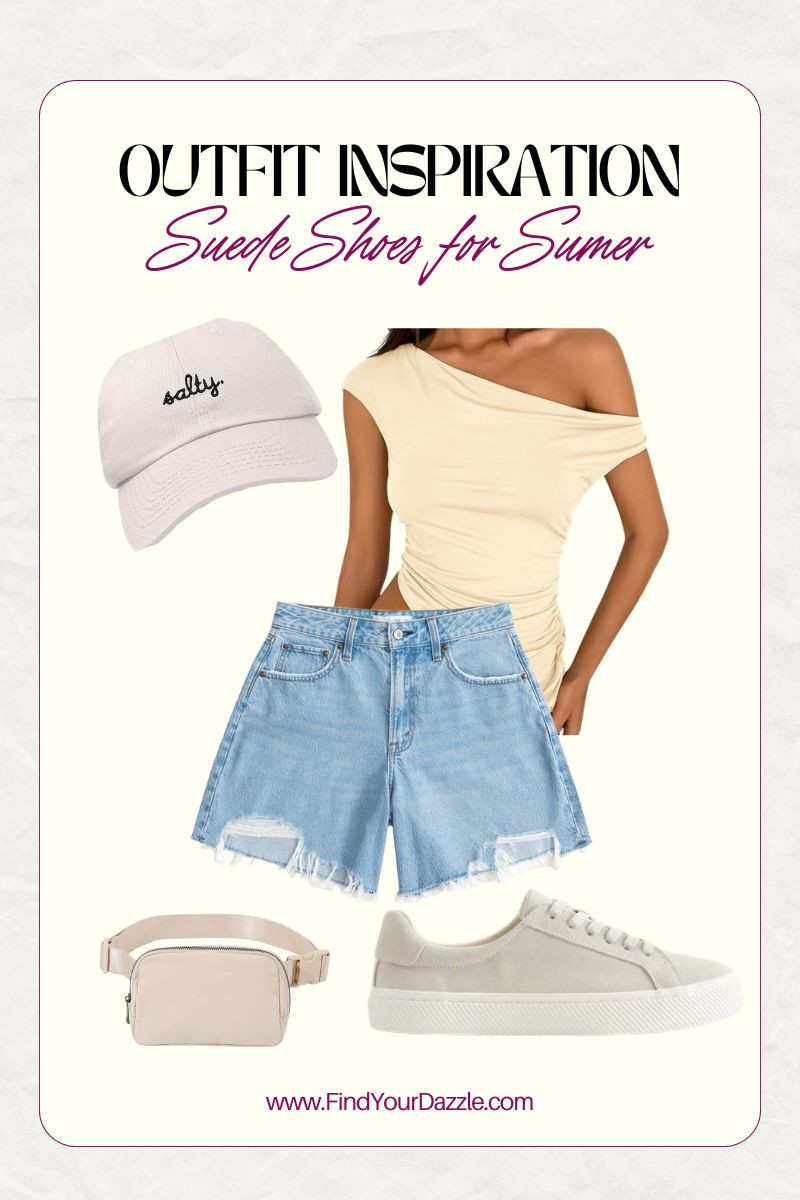 Suede sneakers for summer inspiration. Pair with denim shorts, a butter yellow top, belt bag, and a beachy hat 

 #LTKPetite #LTKFindsUnder100 #LTKStyleTip