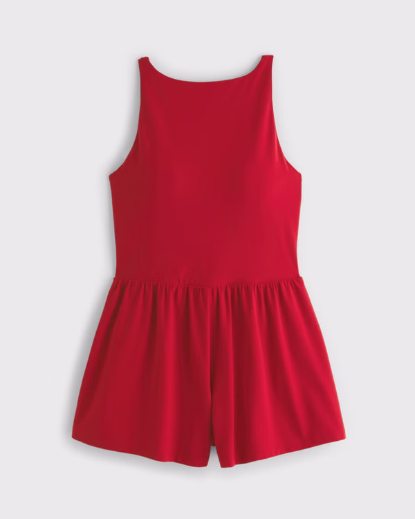 YPB studioFLEX Open-Back Slash Romper | Abercrombie & Fitch (US)