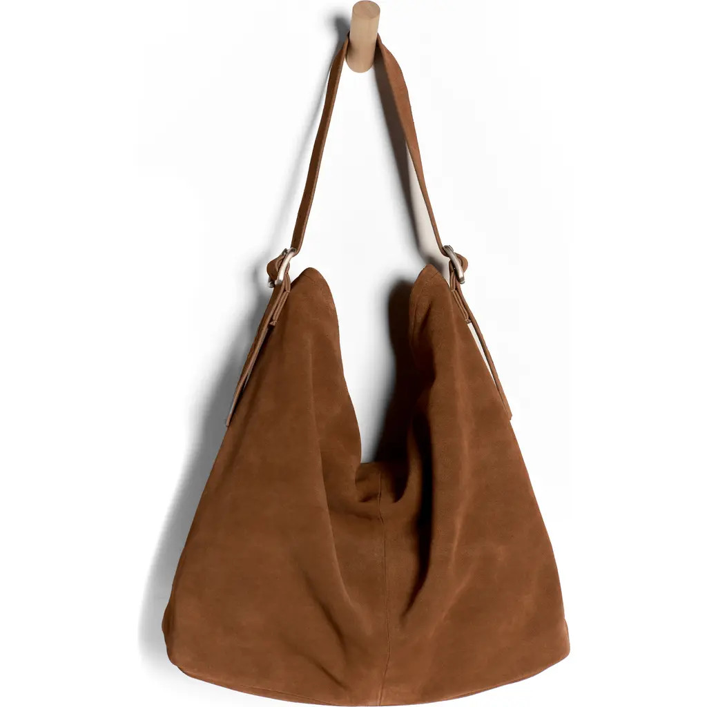 Free People WTF Honor Suede Hobo Bag in Saddle at Nordstrom | Nordstrom