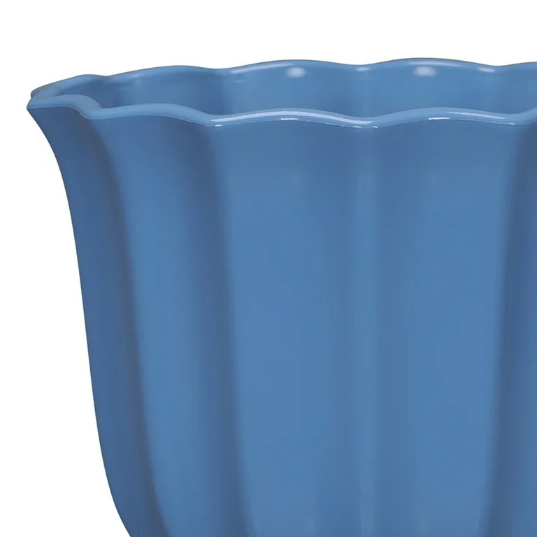 Mainstays Lillian 8" x 8" x 7" Round Blue Paradise 100% Recycled Resin Planter | Walmart (US)