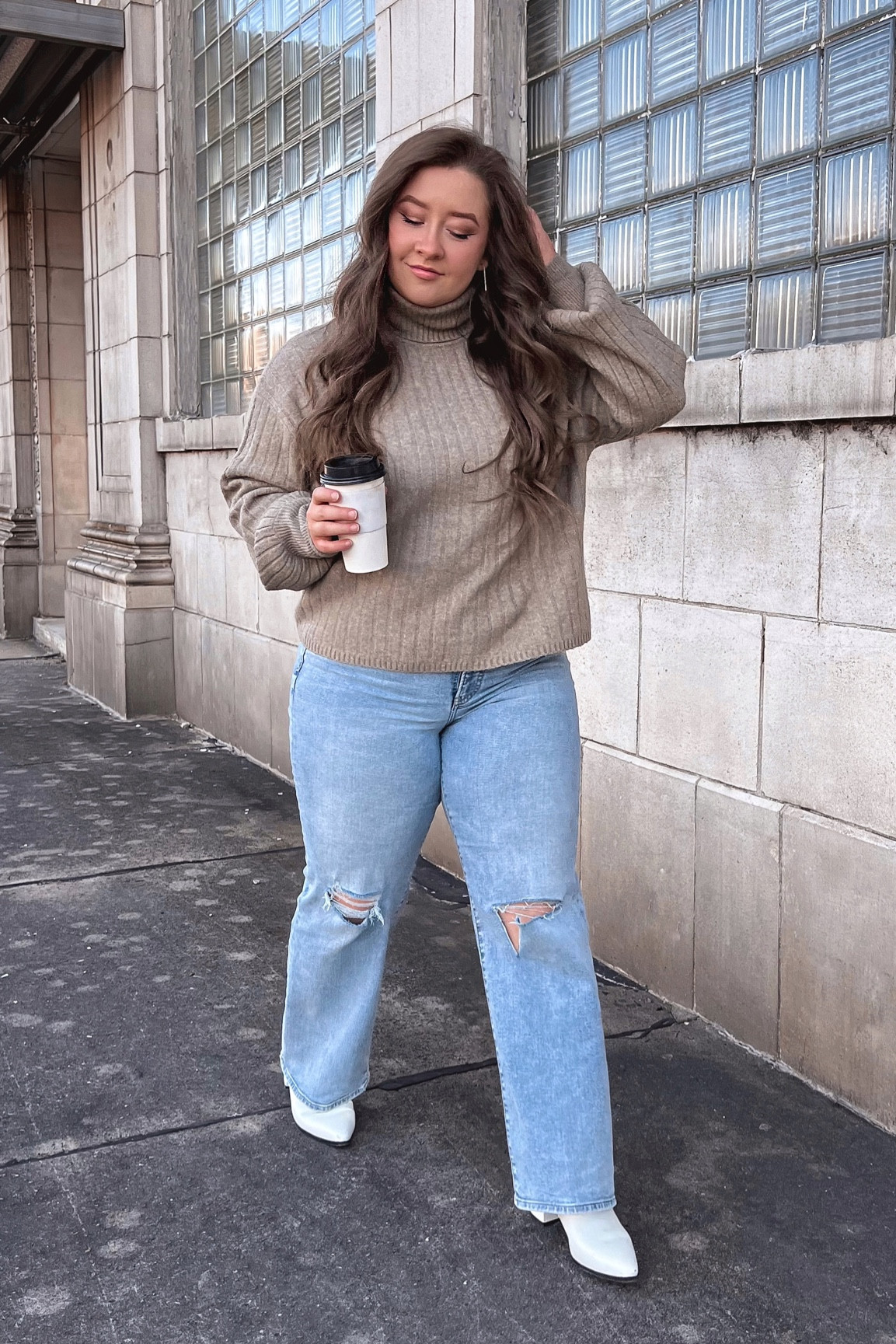 My fall outfit is 40% off today at Express! These wide leg jeans are a new staple in my fall wardrobe 😍 and my turtleneck sweater is SO SOFT! 

#LTKcurves #LTKunder100 #LTKsalealert