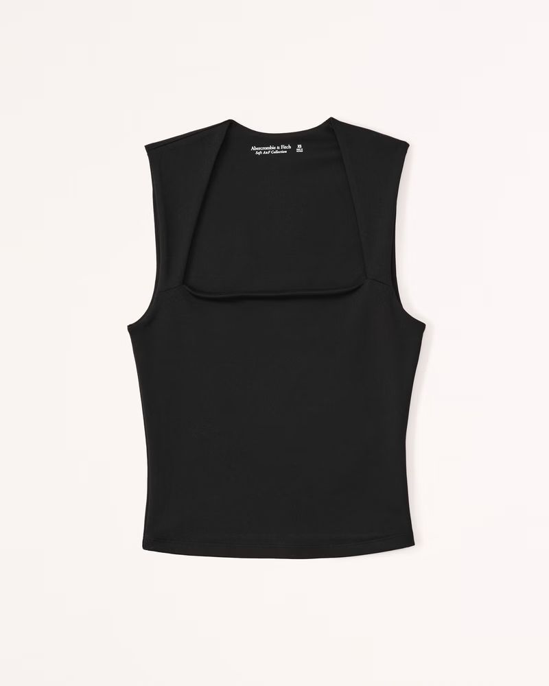 Cropped Seamless Fabric Portrait Top | Abercrombie & Fitch (US)