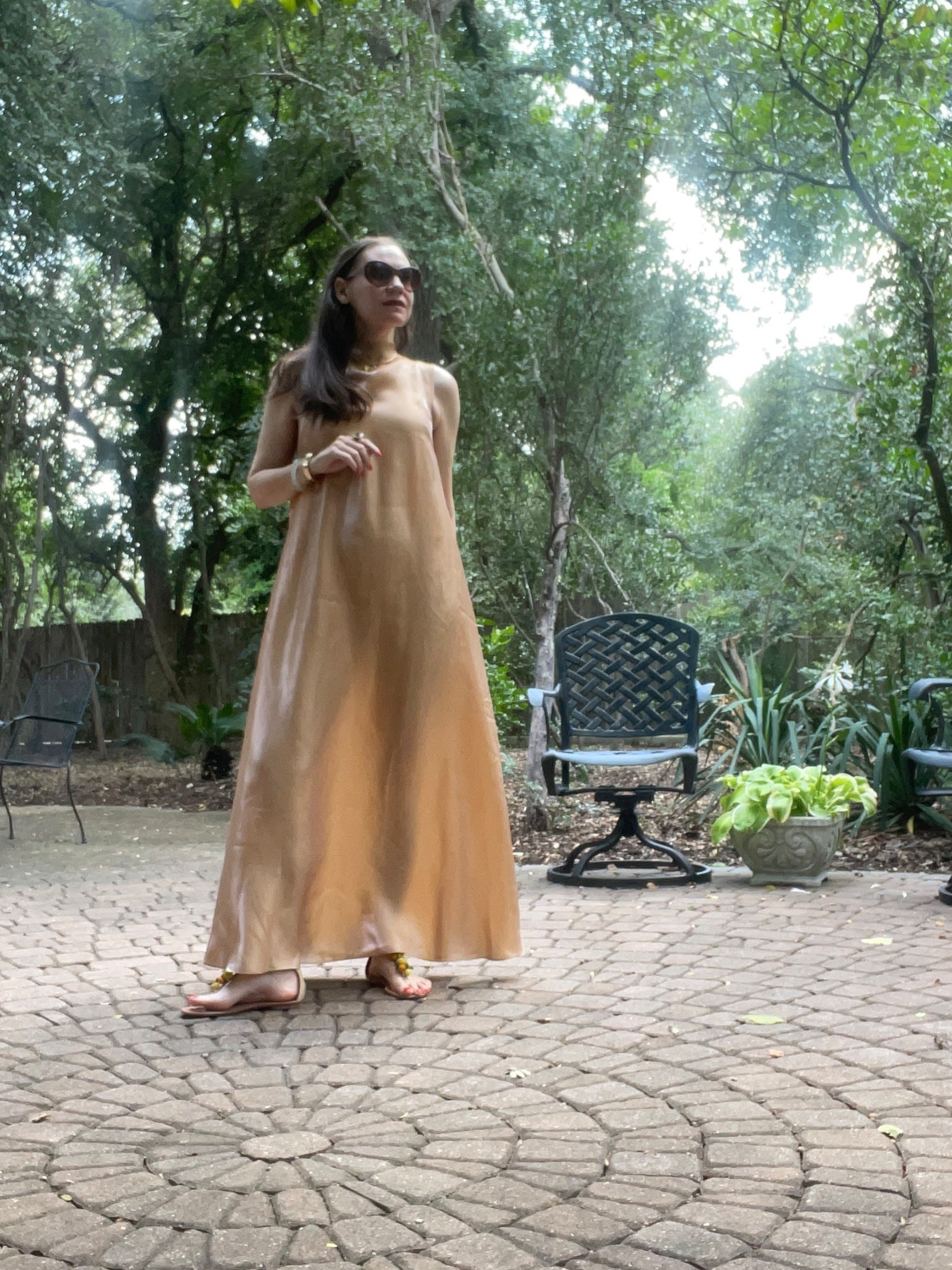 When the hour isn’t quite golden you can bring your own 😉- aka this rose gold gown is just shiny enough to make even drab nights shine! #investmentpiece 

#LTKOver40 #LTKSeasonal #LTKStyleTip