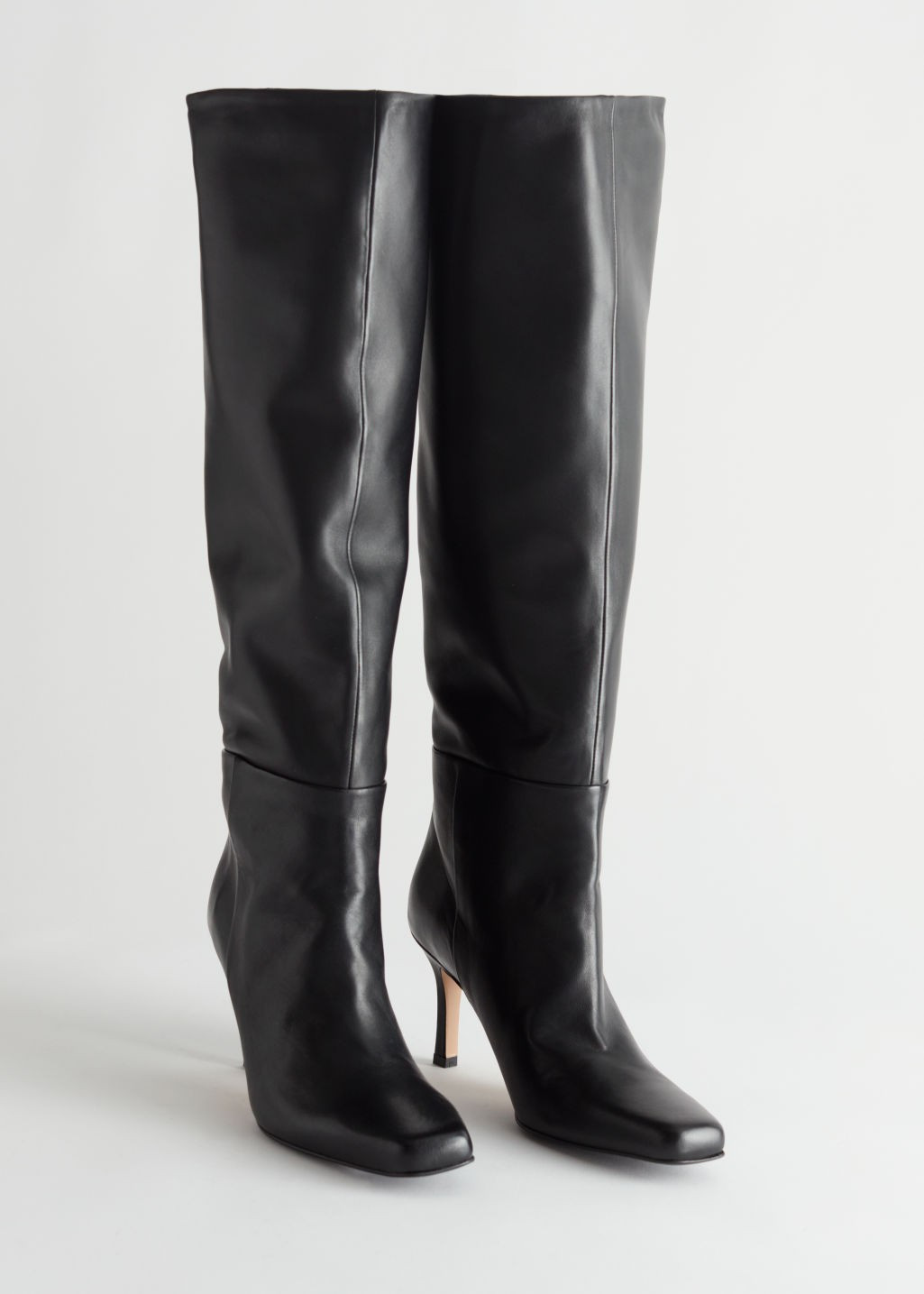 Knee High Leather Boots - Black | & Other Stories US