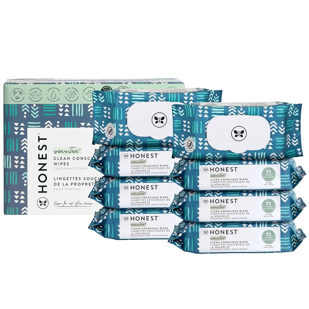 The Honest Company Clean Conscious Multi-Use Wipes | Hypoallergenic + Unscented for Sensitive Ski... | Amazon (US)