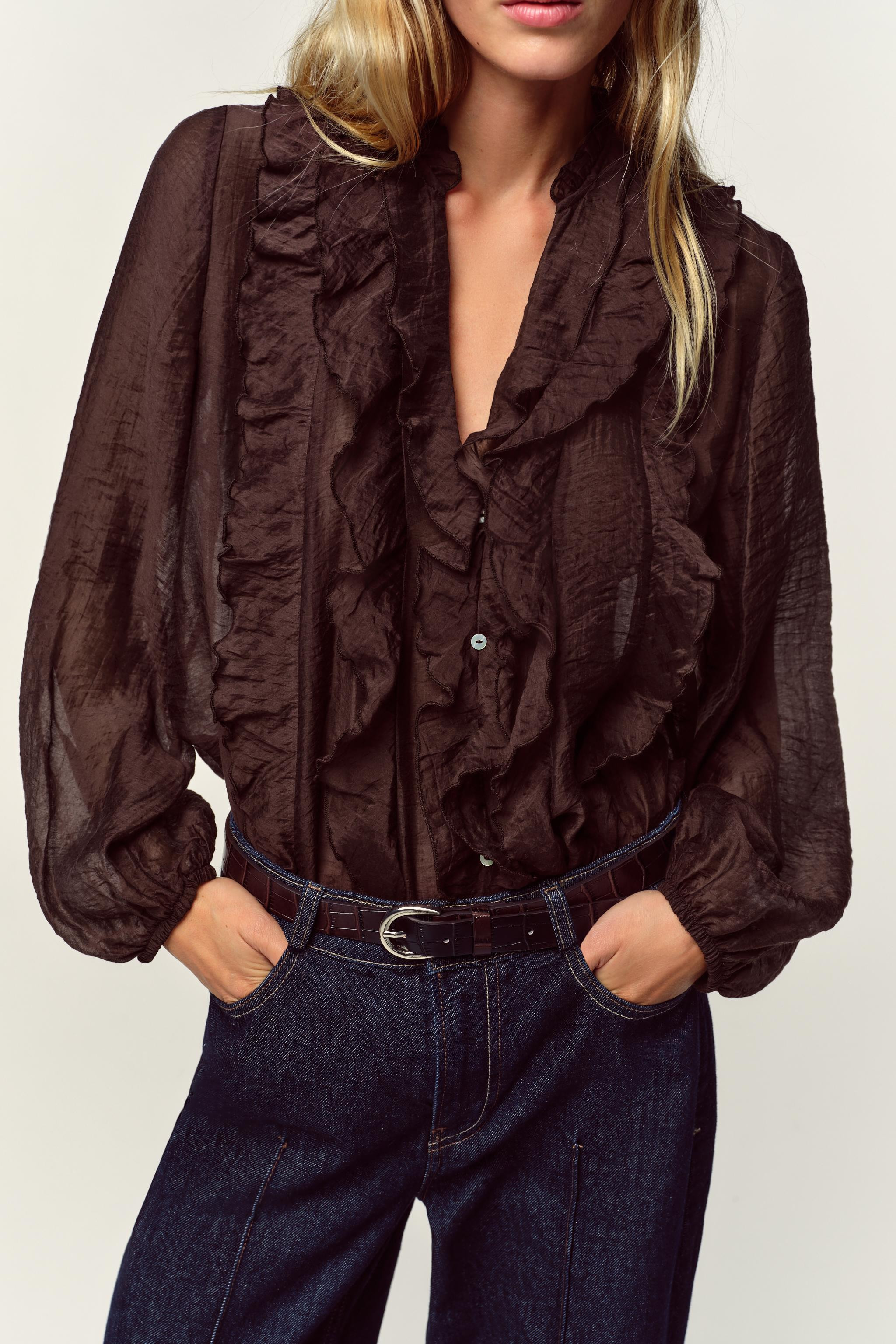 RUFFLED BLOUSE | Zara UK