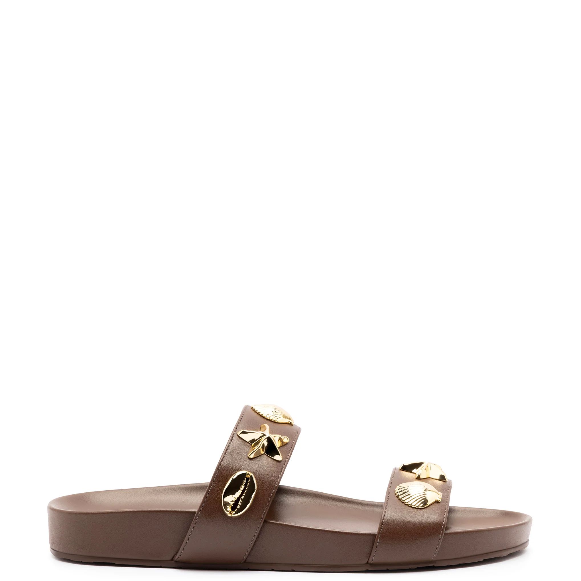 Madison Slide In Brown Leather | Larroude