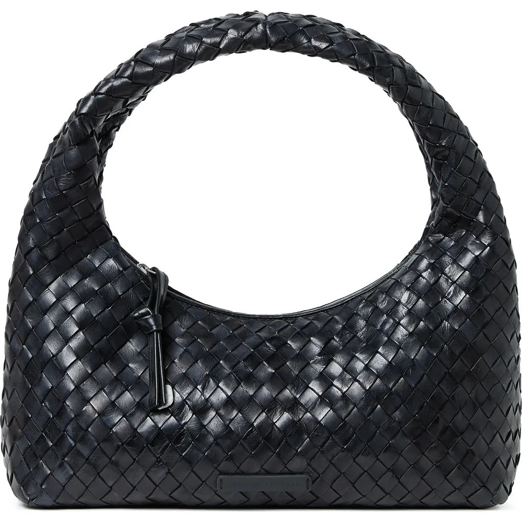 Loeffler Randall Mercer Woven Leather Shoulder Bag in Black at Nordstrom, Size One Size Oz | Nordstrom