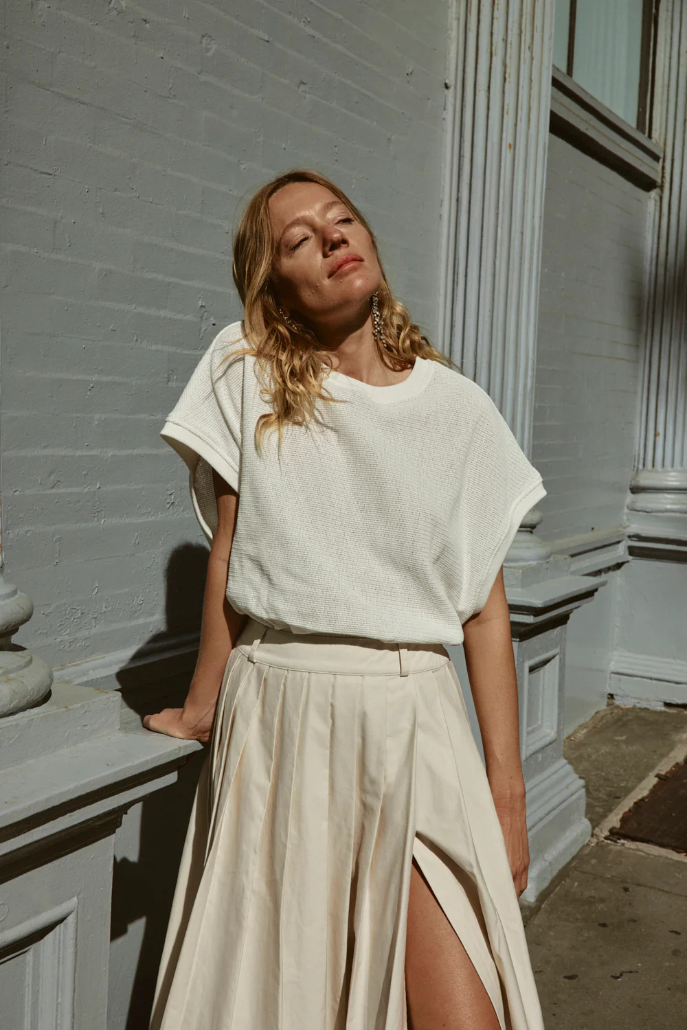 Lori Waffle Tank White | VRG Grl