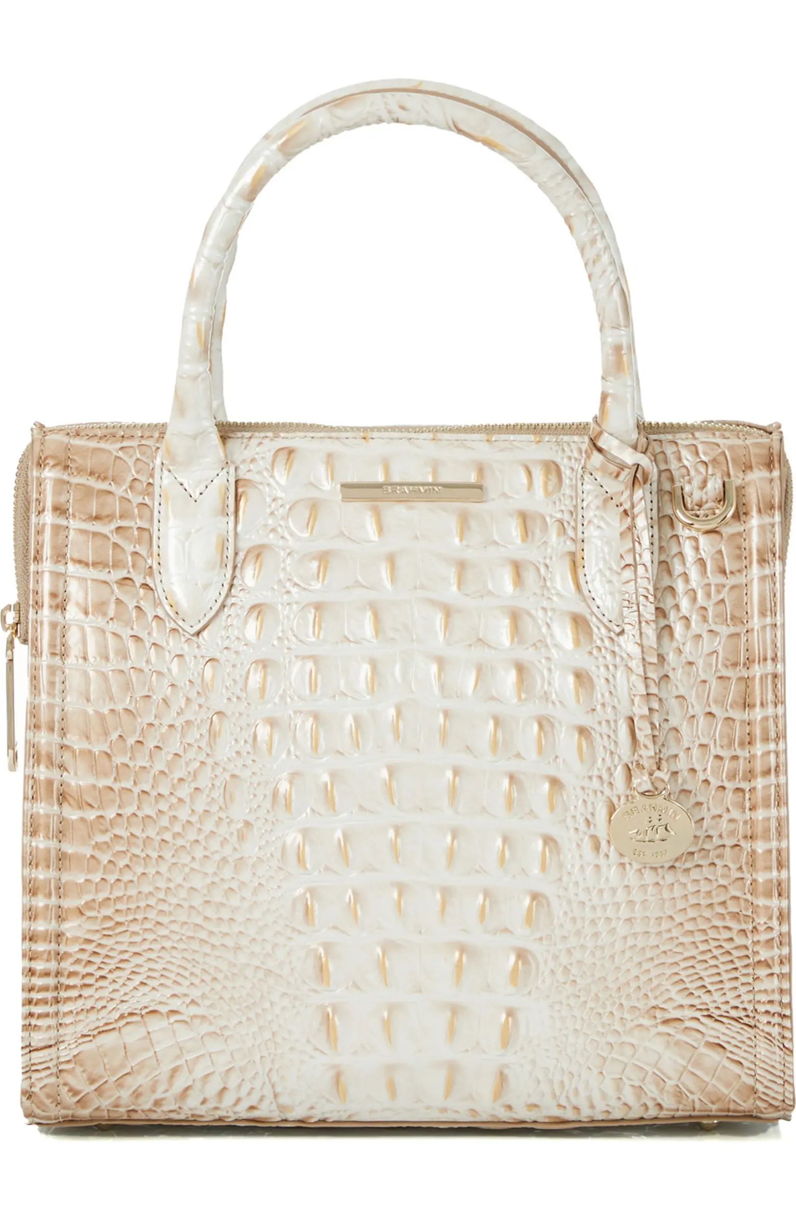 Small Caroline Croc Embossed Leather Satchel | Nordstrom